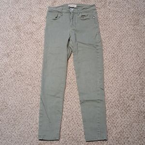 CALVIN KLEIN sage green high rise ankle skinny jeans, 27